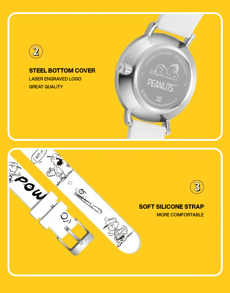 Snoopy 36mm Waterproof Quartz Watch