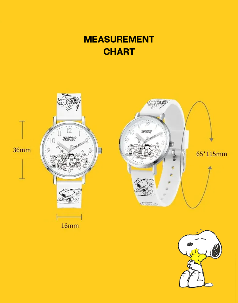 Snoopy 36mm Waterproof Quartz Watch